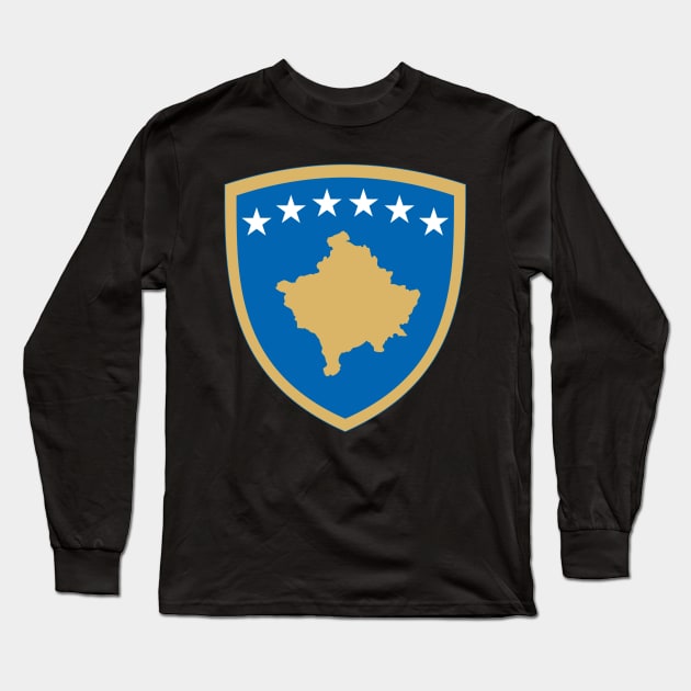 Coat of arms of Kosovo Long Sleeve T-Shirt by Wickedcartoons